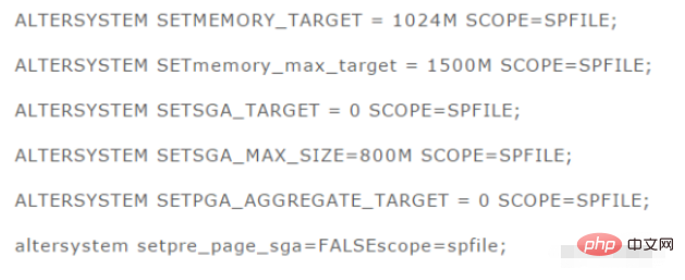 Quelles sont les instructions Oracle couramment utilisées pour les tests de performances ?