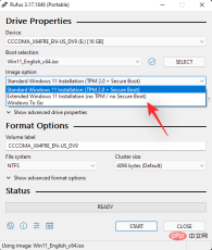 创建 Windows 11 可启动 USB 驱动器时如何在 Rufus 中禁用 TPM 和安全启动