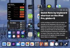 使用键盘快捷键 Globe+Q 在 iPad 上打开快速笔记