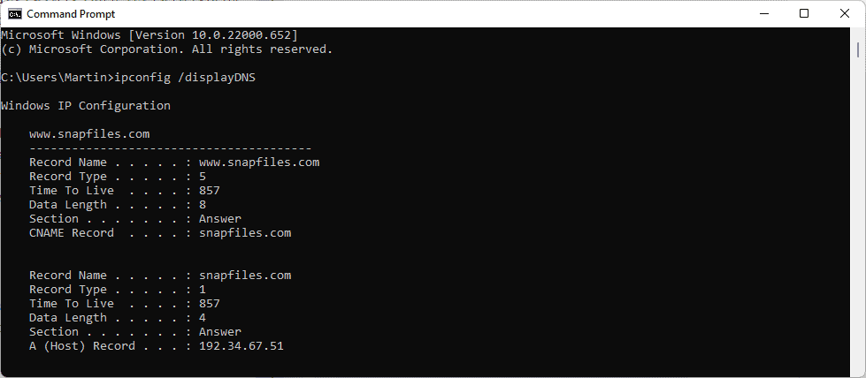 如何在 Windows 11上显示所有缓存的 DNS 条目