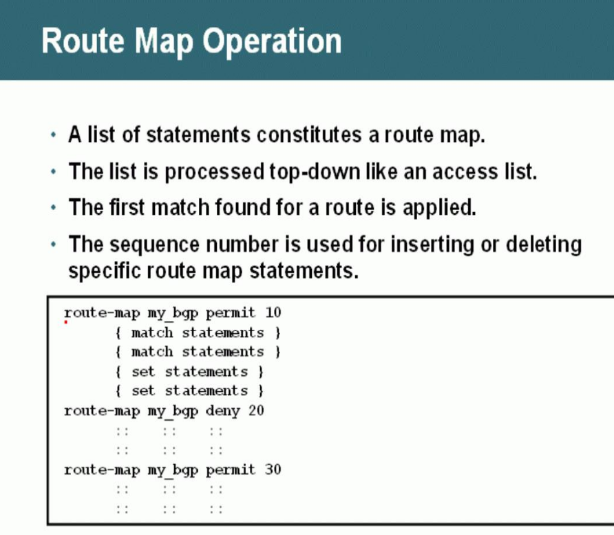 How to perform route-map parsing