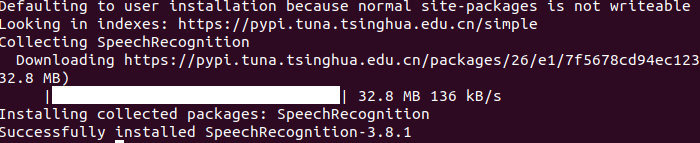 Linux下使用pip安裝SpeechRecognition連線逾時如何解決