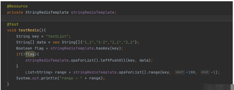 Cara menggunakan opsForList().range() dalam redis