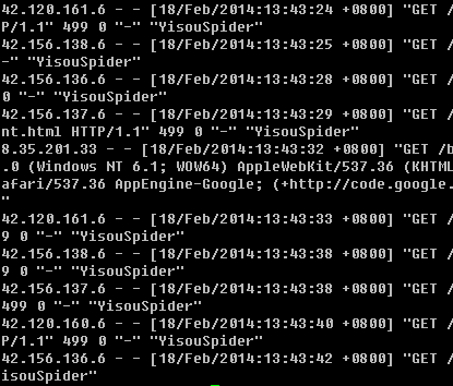 Configuring the User-Agent method of filtering crawlers in Nginx