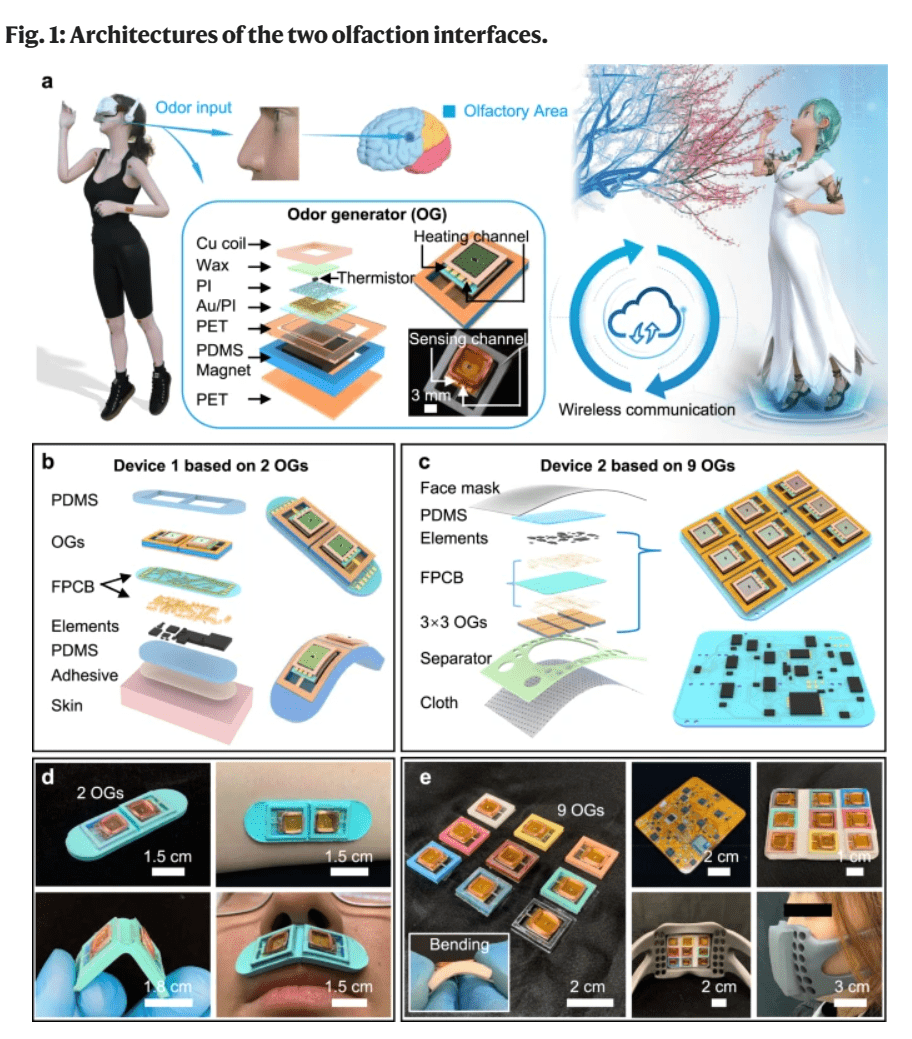 研究人员开发出“可穿戴嗅觉设备”，将气味引入 VR / 元宇宙