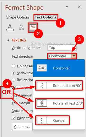 如何在 MS Powerpoint 中旋转文本方向