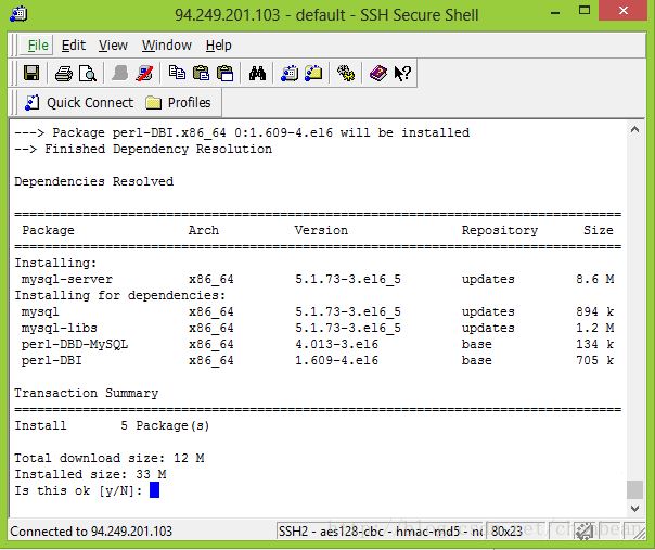 在CentOS VPS上怎么通过SSH安装MySQL