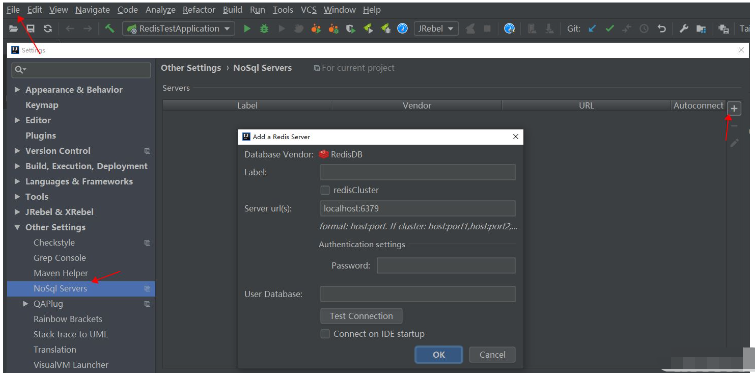 IDEA에서 Redis 플러그인을 사용하여 Redis 서버에 연결하는 방법