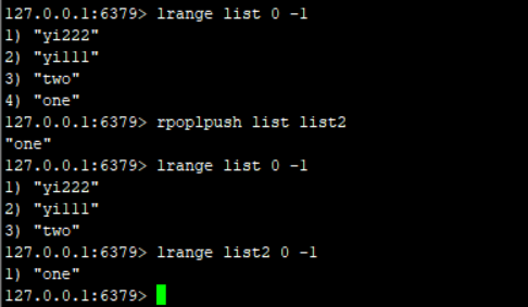 Quelles sont les commandes dopération courantes de la liste des types de données de base Redis ?