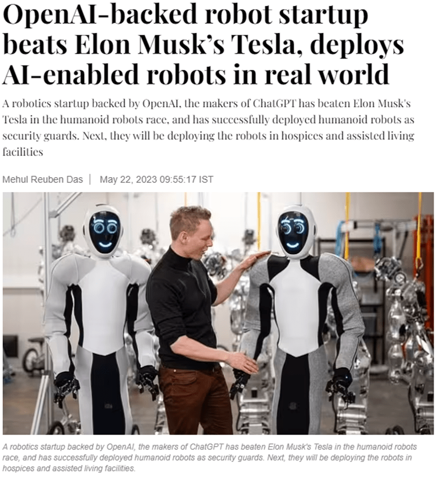 ChatGPT agit comme un « agent de sécurité » ! Le robot Tesla de Musk a été vaincu par 1x propulsé par OpenAI !