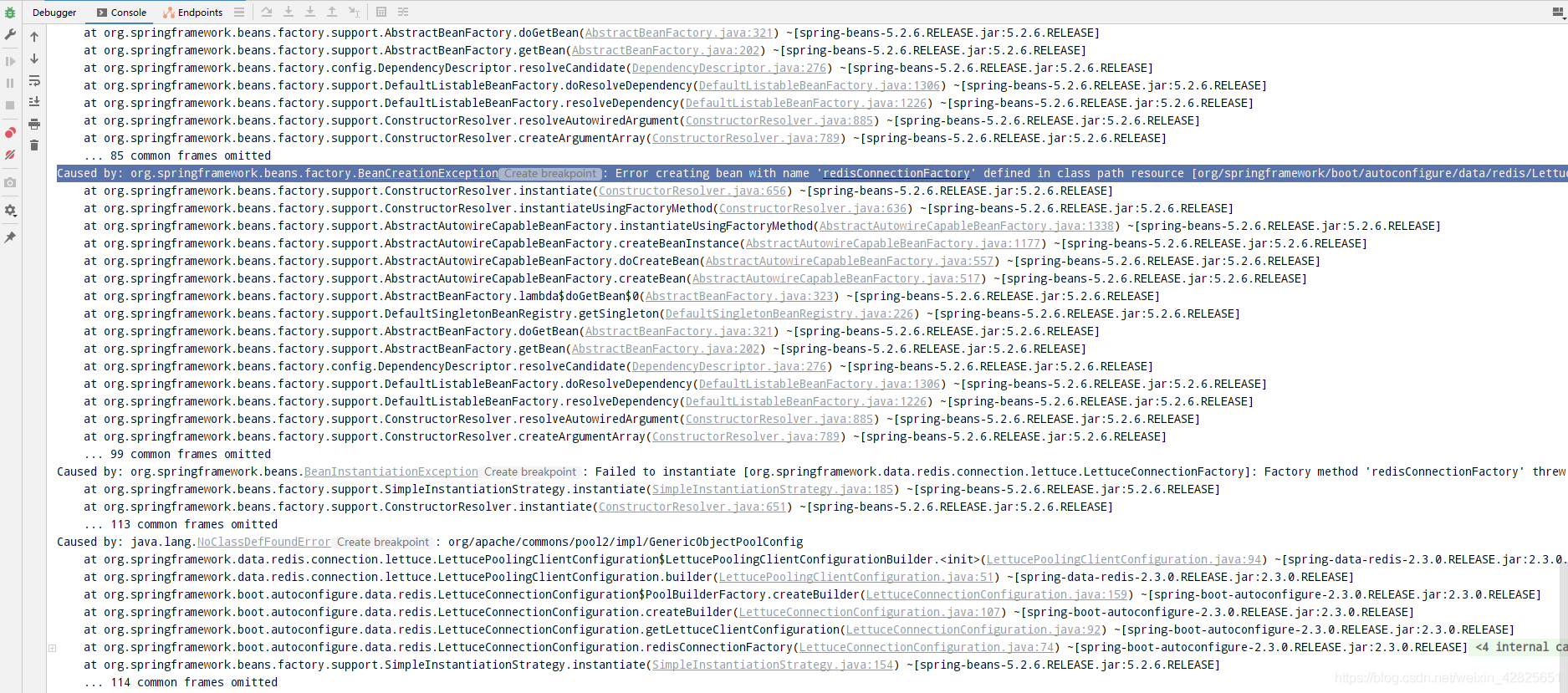 Apakah yang perlu saya lakukan jika SpringBoot menyepadukan redis dan melaporkan ralat?