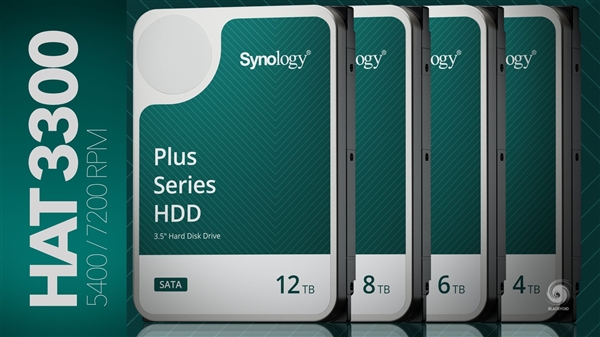 Synology, 4TB~12TB의 용량을 갖춘 보급형 NAS 최적화 하드 드라이브 시리즈인 HAT3300 출시