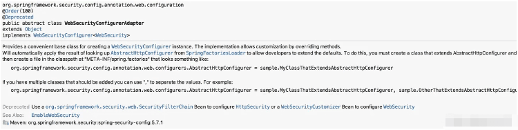 SpringBoot2.7 WebSecurityConfigurerAdapter 클래스 구성 방법이 만료되었습니다.