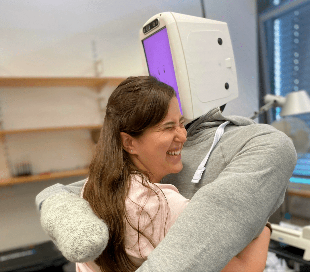 When no real person can give you a heartfelt hug, the robot will take action