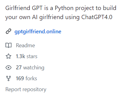 AIが現実の彼女を'複製”して人気に！外国人男性が GirlfriendGPT をオープンソース化し、GitHub で 1.3,000 個のスターを獲得しました