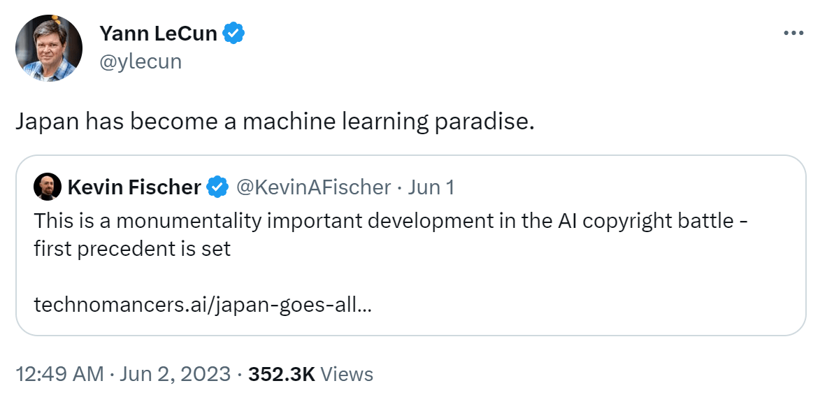 AI训练数据不用担心版权问题？日本政府表态引发热议