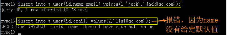 Apakah syarat apabila MySQL mencipta jadual?