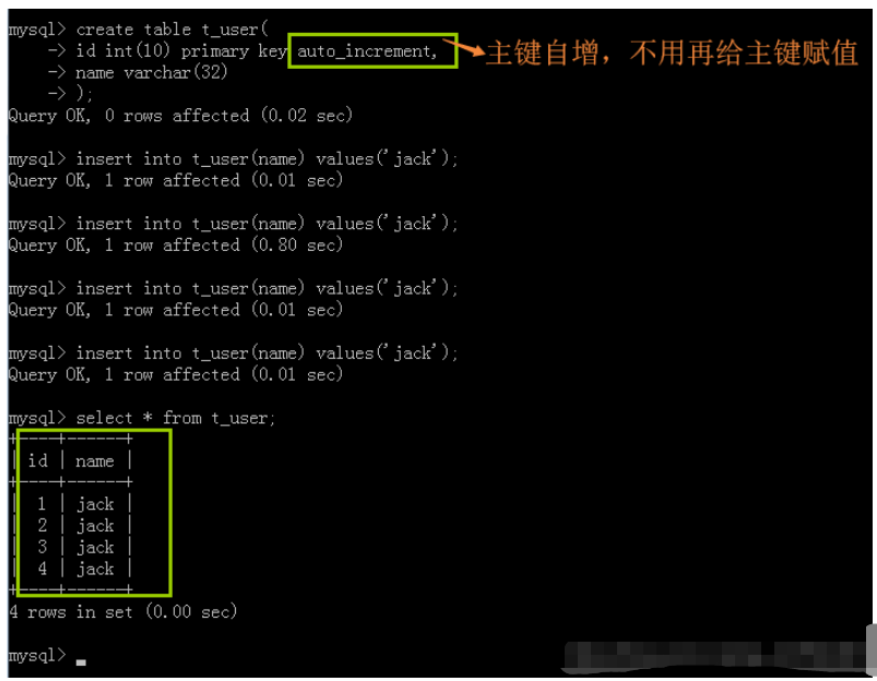 Quelles sont les conditions dans lesquelles MySQL crée une table ?