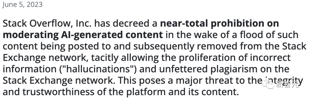 集体罢工！超200位Stack Overflow版主怒控ChatGPT将引发「垃圾内容」洪水