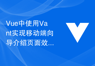 Using Vant in Vue to implement the mobile wizard introduction page effect