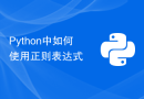 Python中如何使用正则表达式