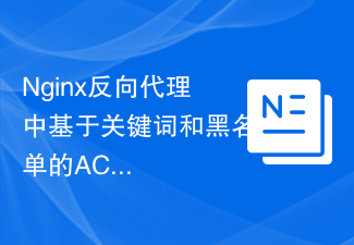 Nginx反向代理中基於關鍵字和黑名單的ACL配置