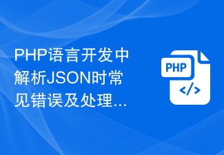 Häufige Fehler und Lösungen beim Parsen von JSON in der PHP-Sprachentwicklung