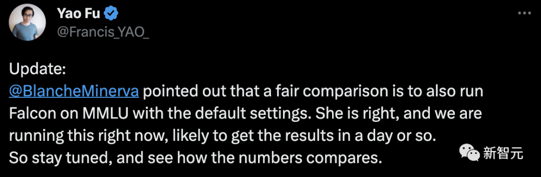 Beat LLaMA? The ranking of the most powerful Falcon in history is in doubt, Fu Yao personally tested 7 lines of code, and LeCun forwarded it to like