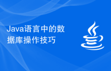 Java语言中的数据库操作技巧
