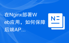 在Nginx部署Web应用，如何保障后端API的安全