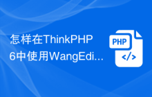 怎样在ThinkPHP6中使用WangEditor富文本编辑器？