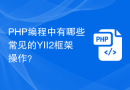PHP编程中有哪些常见的YII2框架操作？