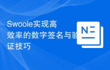Swoole实现高效率的数字签名与验证技巧