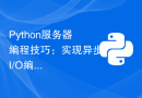 Python服务器编程技巧：实现异步I/O编程