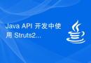 Java API 开发中使用 Struts2 进行 Web 开发