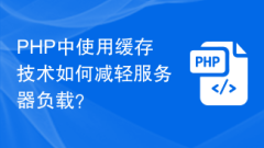 How to use caching technology in PHP to reduce server load?