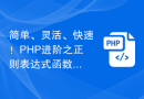 简单、灵活、快速！PHP进阶之正则表达式函数
