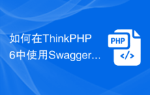 如何在ThinkPHP6中使用Swagger