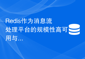 메시지 흐름 처리 플랫폼의 대규모 고가용성 및 장애 조치 전략으로서의 Redis