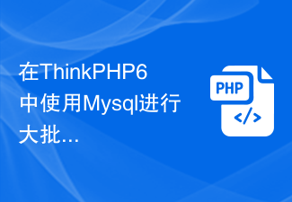 Menggunakan Mysql untuk import data pukal dalam ThinkPHP6