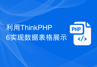 Use ThinkPHP6 to realize data table display