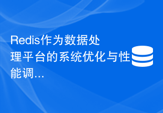 Redis作為資料處理平台的系統最佳化與效能調優