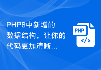 PHP8의 새로운 데이터 구조는 코드를 더 명확하고 이해하기 쉽게 만듭니다.