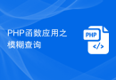 PHP函数应用之模糊查询