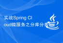 实战Spring Cloud微服务之分库分表