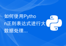 如何使用Python正则表达式进行大数据处理