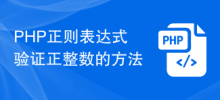 正の整数を検証するための PHP 正規表現メソッド