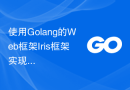 使用Golang的Web框架Iris框架实现API网关