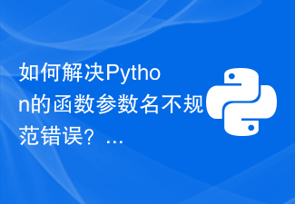 How to solve Python's function parameter name non-standard error ...