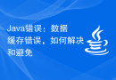 Java错误：数据缓存错误，如何解决和避免